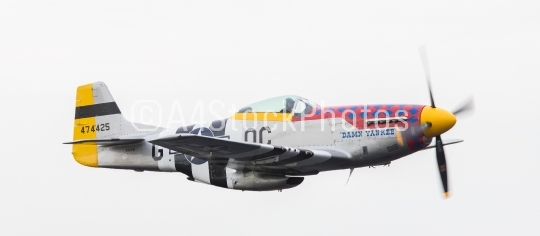 LEEUWARDEN, THE NETHERLANDS - JUNE 10: P51 Mustang displaying at