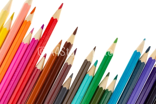 Many different color pencils