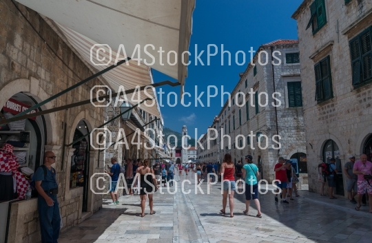 Streets of Dubrovnik Old Town in Croatia