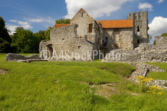 Castle Acre Priory and tower