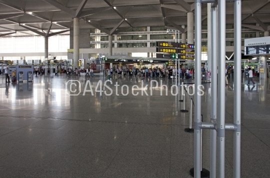 Airport terminal concourse