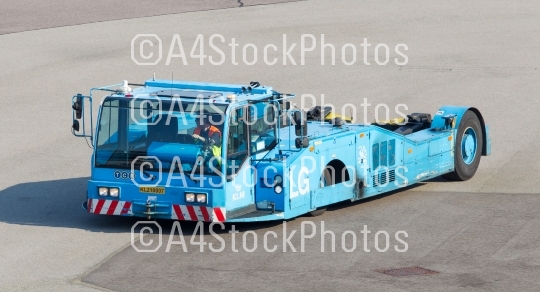 AMSTERDAM, THE NETHERLANDS - JULY 19: Large KLM aircraft tug at 