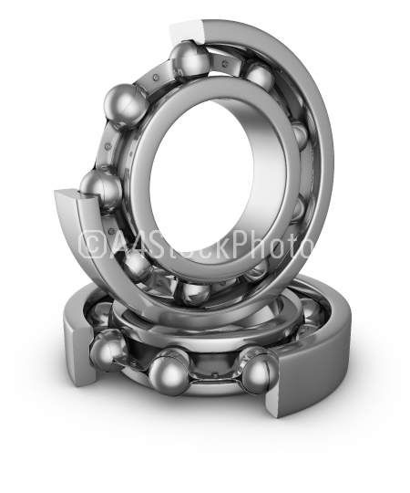 Ball bearings in a cut