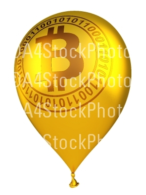 Inflatable ball with bitcoin