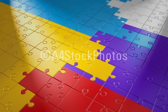puzzles in the form of flags