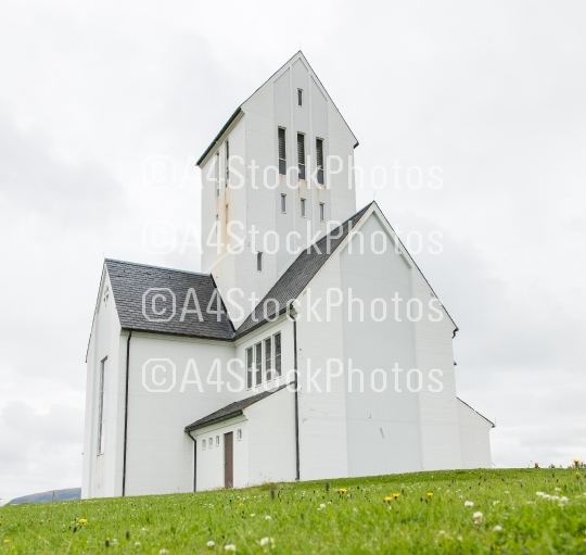 SKALHOLT, ICELAND - JULY 24: The modern Skalholt cathedral was c