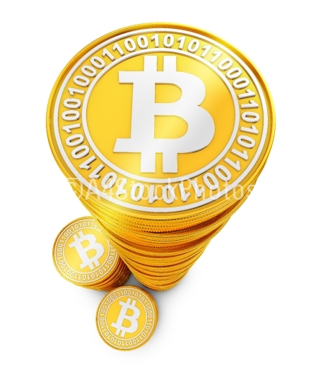 stacks of  bitcoins
