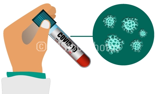 Test tube positive for COVID-19 virus on the map of China