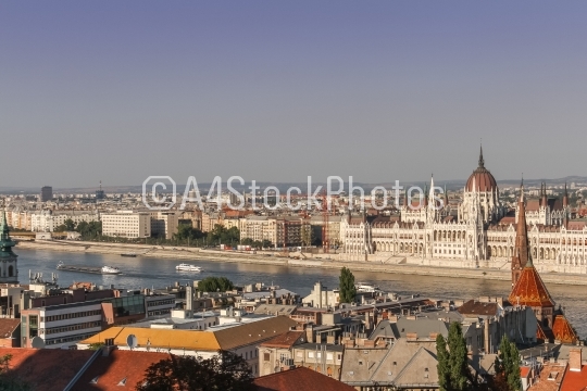 View from the Fishermen's Bastion in Budapest Hungary