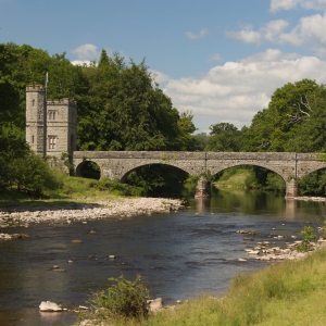 A bridge over the River Usk in South Wales in the Brecon Beacons