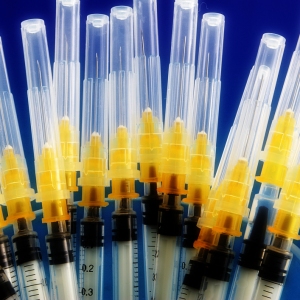 A selection of disposable syringes