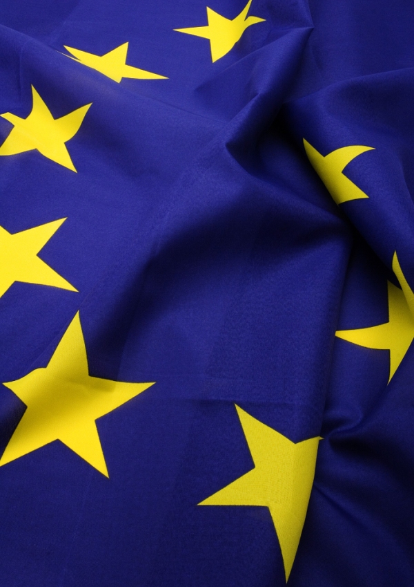 Close up image of a section of the European Union flag