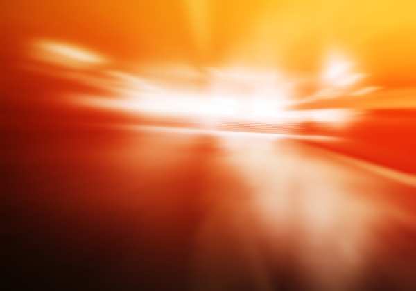 Blurred orange urban background