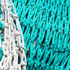 Old fishing nets drying on the wharf