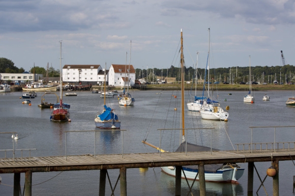 A view of the Tide Mill at Woodbridge on the River Deben in Suffolk