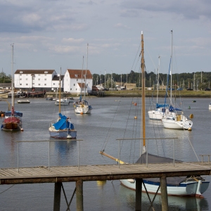 A view of the Tide Mill at Woodbridge on the River Deben in Suffolk