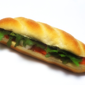 Cheese salad baguette