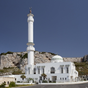 A beautiful mosque on the coast in Gibraltar