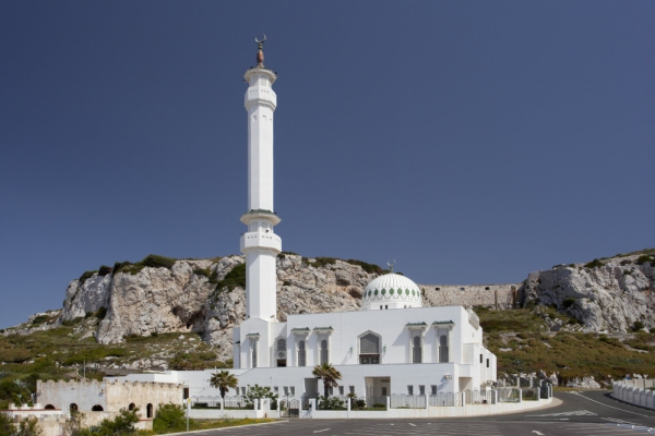 A beautiful mosque on the coast in Gibraltar