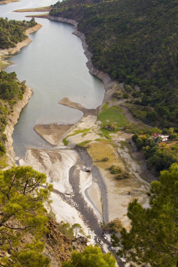 An aerial view of the Rio Verde valley in Spain