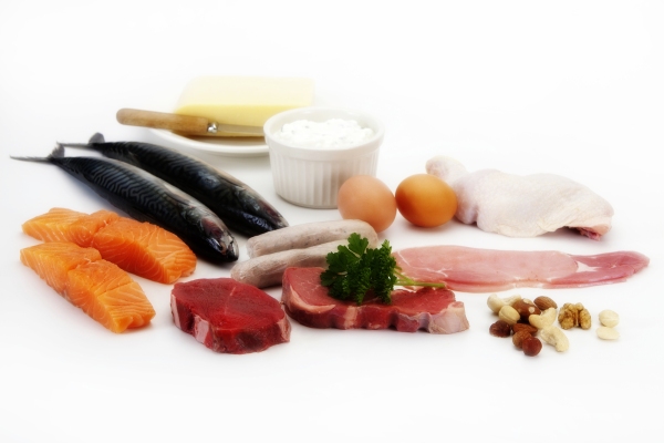 A selection of healthy foods rich in protein