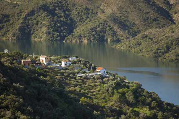 An aerial view of the Rio Verde valley in Andalusia, Southern Spain