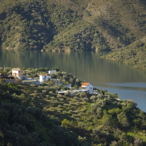 An aerial view of the Rio Verde valley in Andalusia, Southern Spain