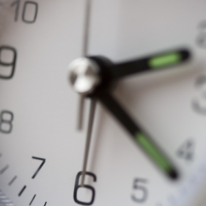 A close up view of a clock face