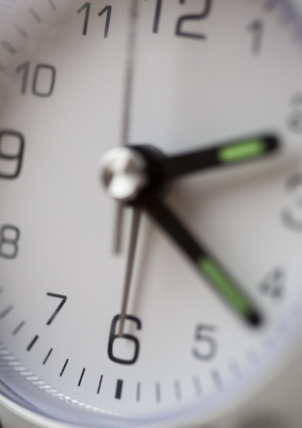 A close up view of a clock face