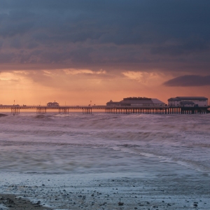 Cromer pier in a storm