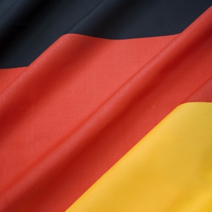 Close up view of a part of the German tricolour flag