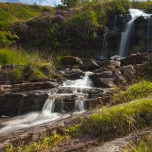 A small rock waterfall in the Brecon Beacons in South Wales