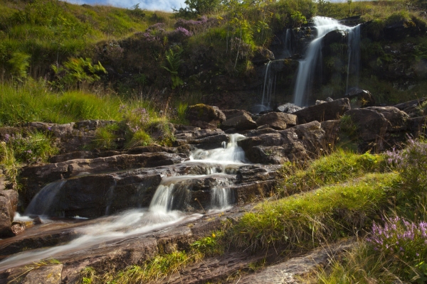 A small rock waterfall in the Brecon Beacons in South Wales