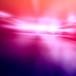 A red and blue blurred urban background