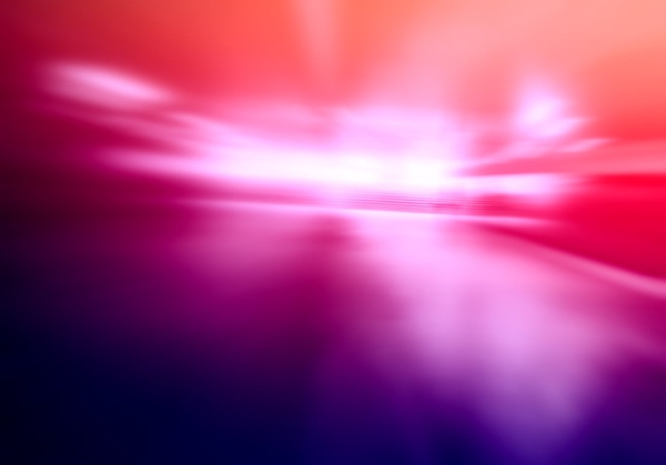 A red and blue blurred urban background