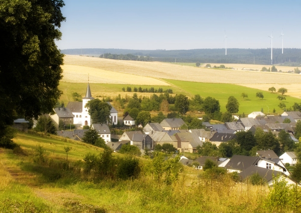 A picturesque hillside village in the Hunsruck region of Southern Germany