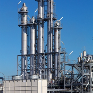 A modern petrochemical refinery