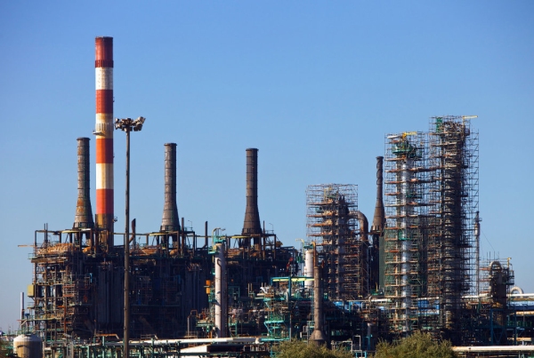 An ageing oil/chemical refinery being updated or demolished