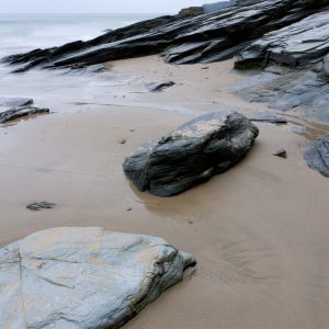 Rocks on a Cornish beach