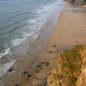 The beach at Watergate Bay, Cornwall