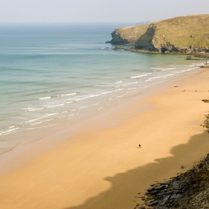 Overlooking the cliffs at Watergate Bay in Cornwall