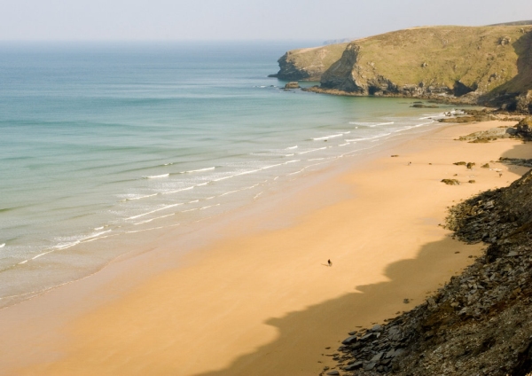 Overlooking the cliffs at Watergate Bay in Cornwall