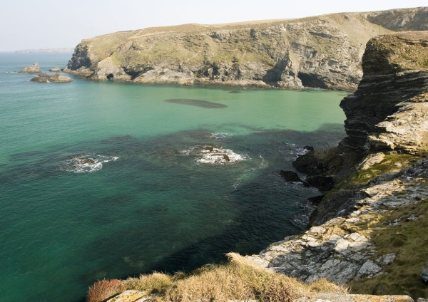 Rocks and cliffs on the Cornish coast