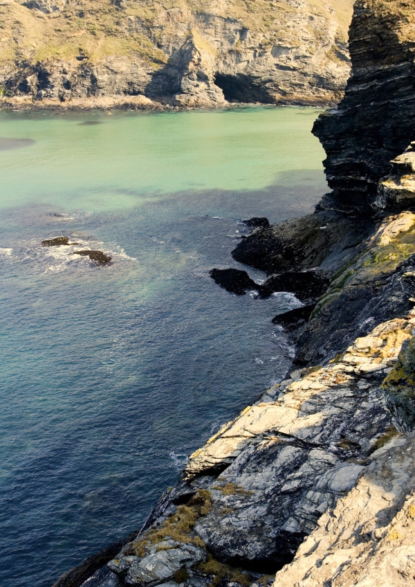 A rocky cove on the Cornish coast