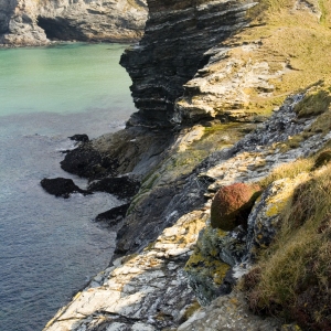 Rocky clifftops on the Cornish coast