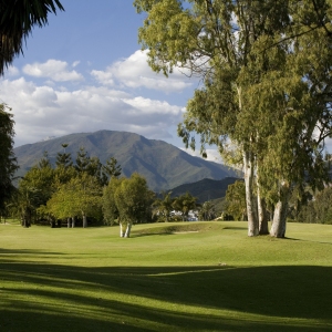 Spanish golf course with bunkers in Puerto Banus