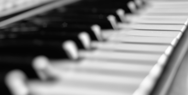 Diagonal black and white piano keyboard