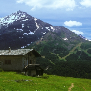 A mountain hut in the Italian alps