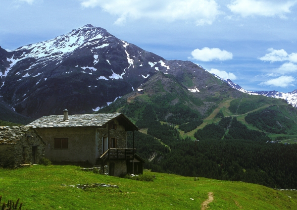 A mountain hut in the Italian alps