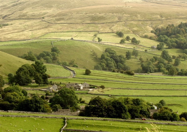 A view across the hills in the Yorkshire Dales National Park